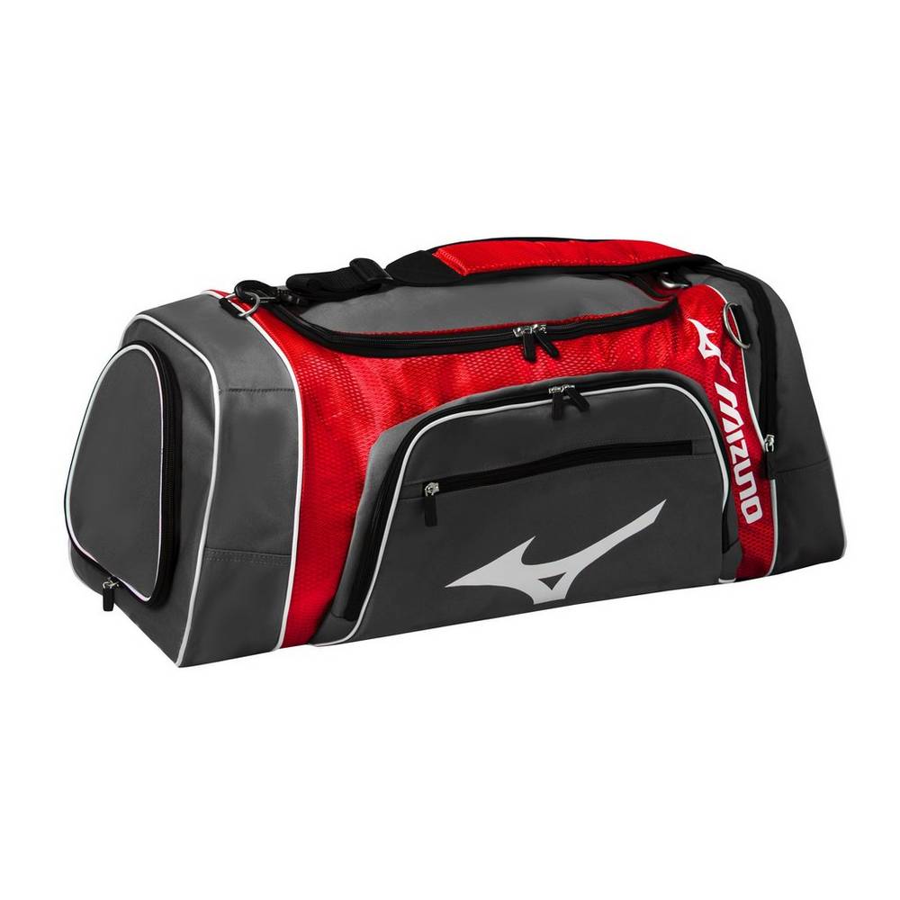 Mizuno Men's Lightning Duffle Duffle Bag Grey/Red (470152-WLR)